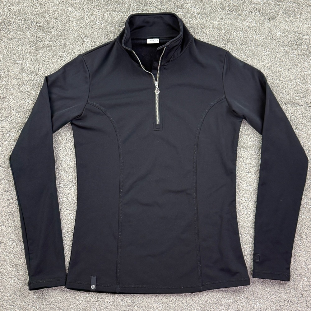 NILS Quarter Zip Top Women S Black 8206 Mock Neck Base Layer Athletic